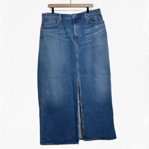 AGOLDE Leif Low-Rise Denim Maxi Skirt - Size 32