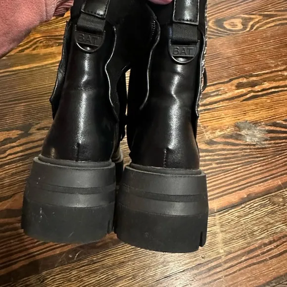 AKIRA Black RHINESTONE Women's combat Boots