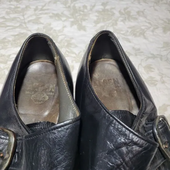 Alden Black Monk Strap Mens Calfskin Leather  Dress Shoes Size‎ 9.5 A/C