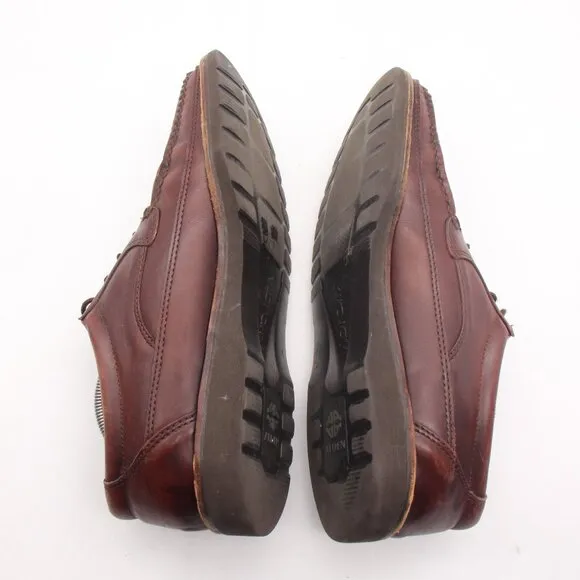 Alden Brown Leather Men's Size US 12 D Lace Up Moc Toe Oxford Shoes Made in USA
