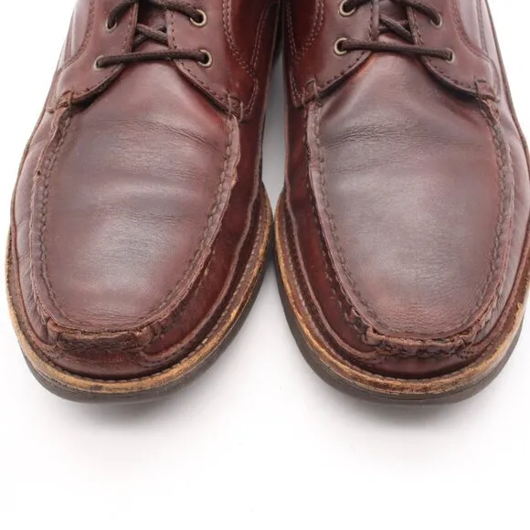Alden Brown Leather Men's Size US 12 D Lace Up Moc Toe Oxford Shoes Made in USA