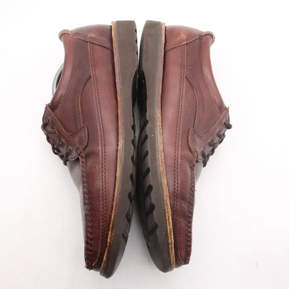 Alden Brown Leather Men's Size US 12 D Lace Up Moc Toe Oxford Shoes Made in USA