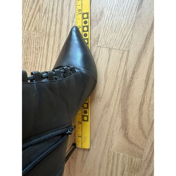 ALDO Jonasson Lace Up Ankle Booties Stiletto Heels Women’s Size 7 Made Brazil