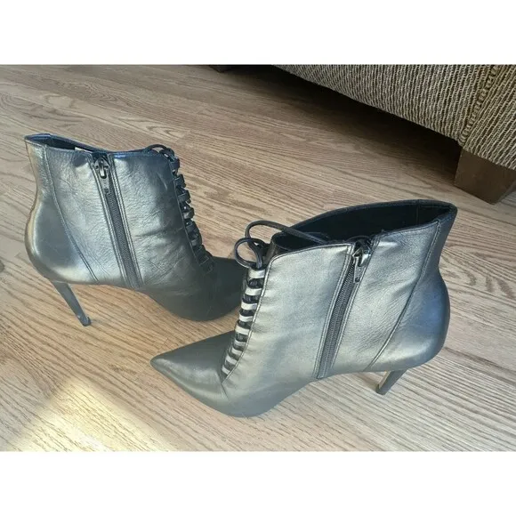 ALDO Jonasson Lace Up Ankle Booties Stiletto Heels Women’s Size 7 Made Brazil