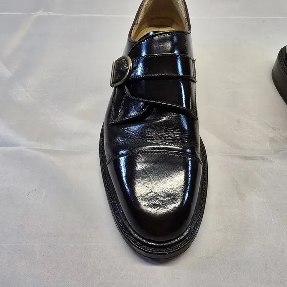 Aldo Monk Strap Leather Dress Shoes Men Size 43 (10us) Italian Brown
