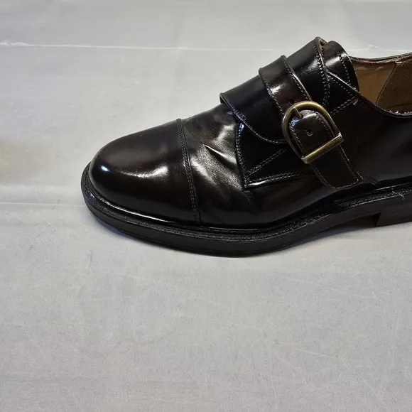 Aldo Monk Strap Leather Dress Shoes Men Size 43 (10us) Italian Brown