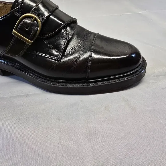 Aldo Monk Strap Leather Dress Shoes Men Size 43 (10us) Italian Brown