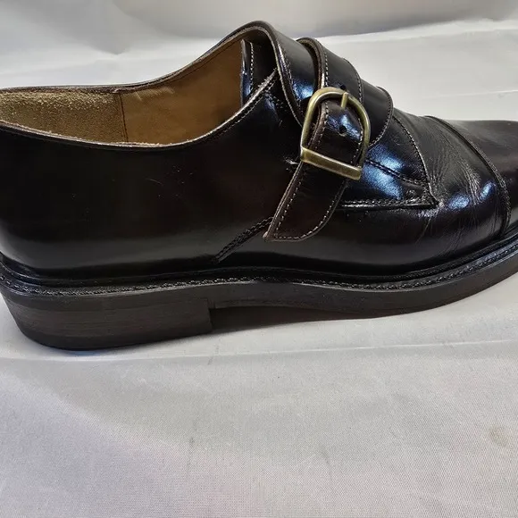 Aldo Monk Strap Leather Dress Shoes Men Size 43 (10us) Italian Brown