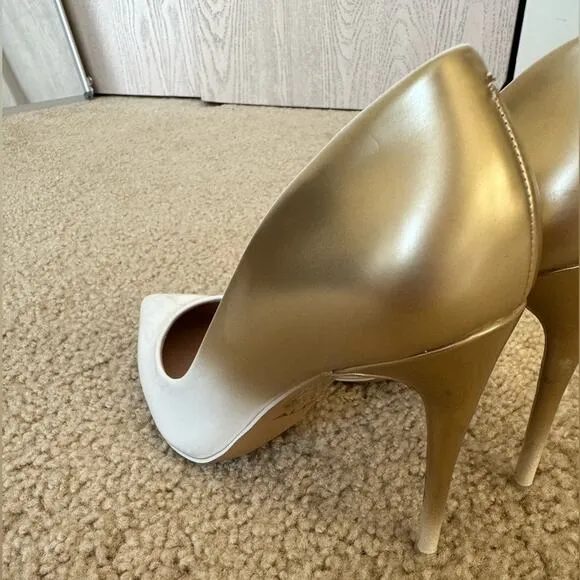 Aldo Ombre White/Gold Stessy Stiletto Heel/Pumps - Size 6.5