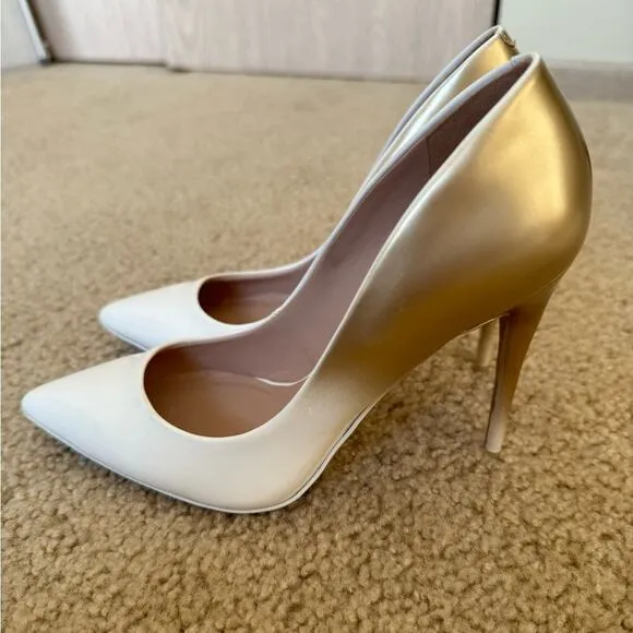 Aldo Ombre White/Gold Stessy Stiletto Heel/Pumps - Size 6.5
