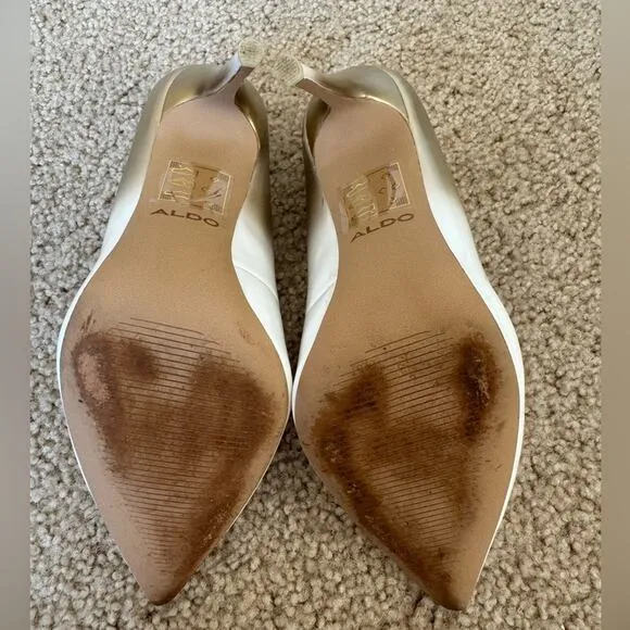 Aldo Ombre White/Gold Stessy Stiletto Heel/Pumps - Size 6.5