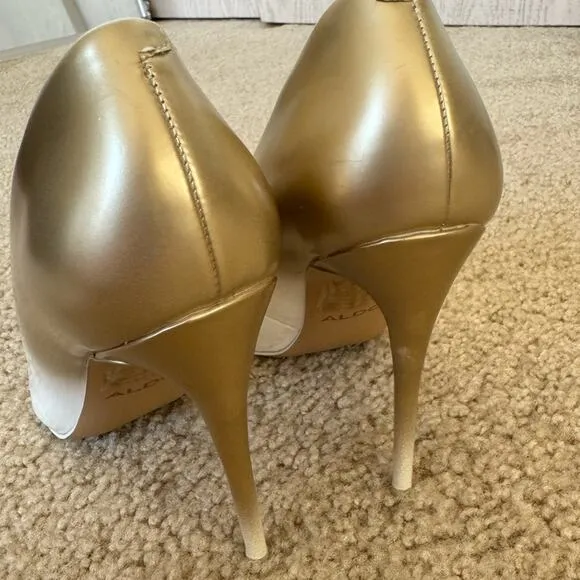 Aldo Ombre White/Gold Stessy Stiletto Heel/Pumps - Size 6.5