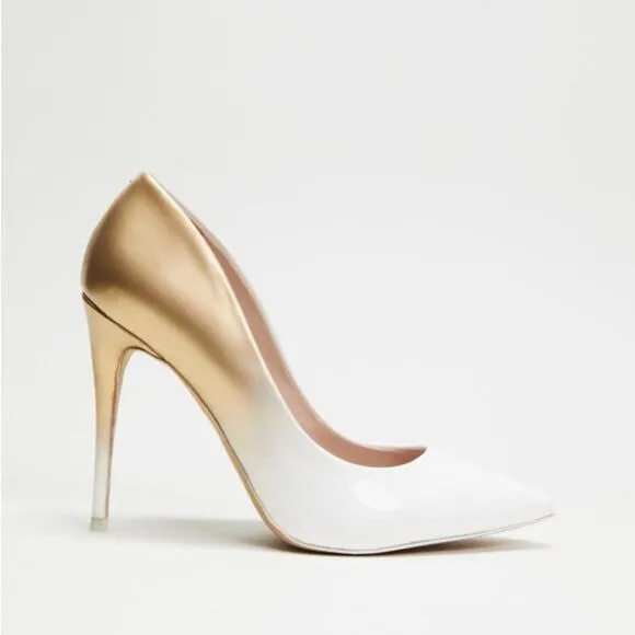 Aldo Ombre White/Gold Stessy Stiletto Heel/Pumps - Size 6.5