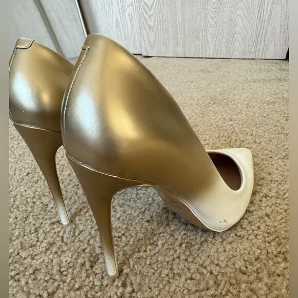 Aldo Ombre White/Gold Stessy Stiletto Heel/Pumps - Size 6.5