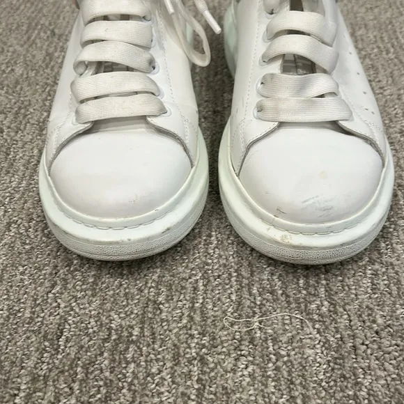 ALEXANDER MCQUEEN Women's Oversized Iridescent White Sneaker Size 7D