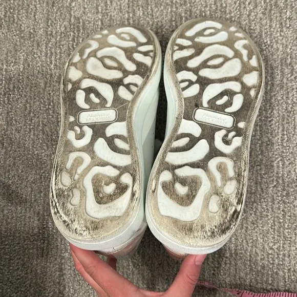 ALEXANDER MCQUEEN Women's Oversized Iridescent White Sneaker Size 7D