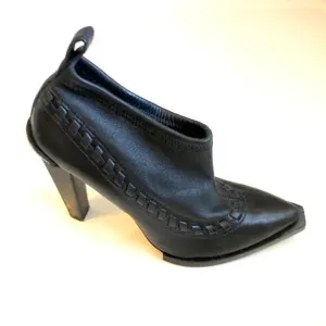 ALEXANDER WANG Auguste Whipstitch Ankle Boot Platform Stiletto Black 7 MSRP $600