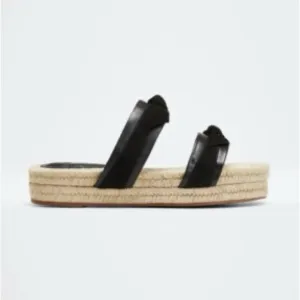 Alexandre Birman Clarita Black Espadrille Sandals Size 38.5