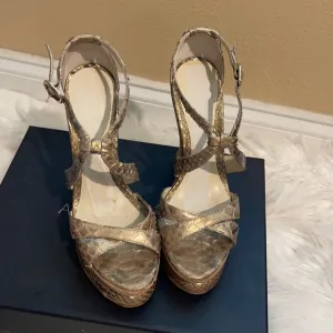 Alexandre Birman Genuine Python Platform Sandals 6