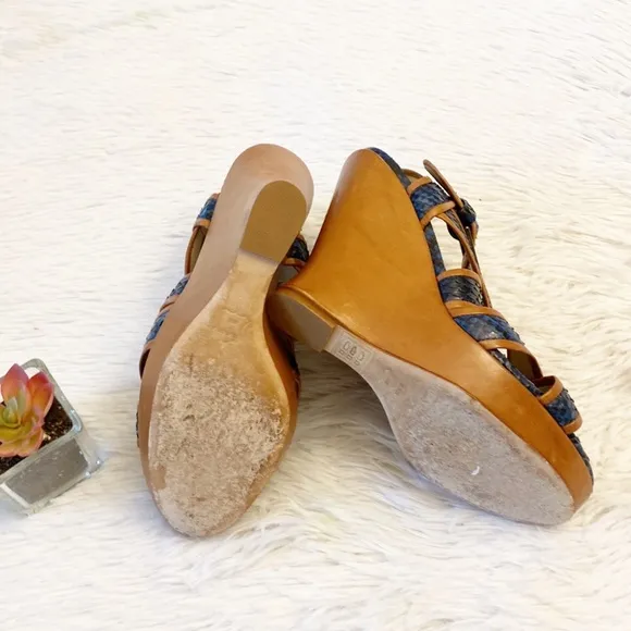 Alexandre BIRMAN | Platform Wedge luxury strap sandals leather women size 6