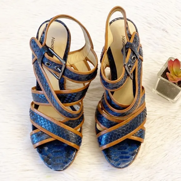 Alexandre BIRMAN | Platform Wedge luxury strap sandals leather women size 6