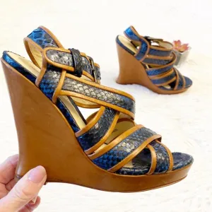 Alexandre BIRMAN | Platform Wedge luxury strap sandals leather women size 6