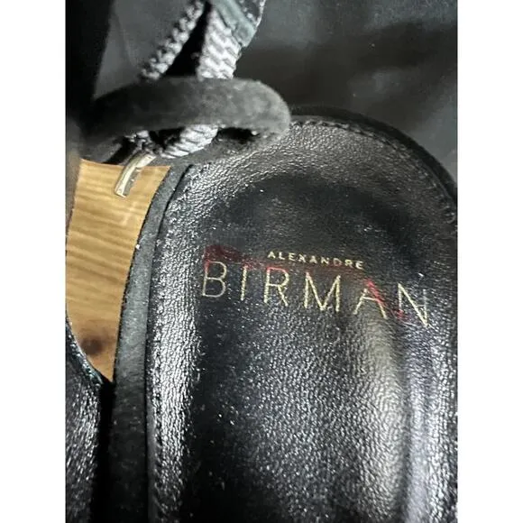 Alexandre Birman Vita Black Suede 4.75&quot; Platform Heel Sandals EUR 39.5/US 9 $695