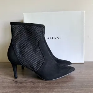 Alfani Jamari Women’s Black Mesh Stiletto Bootie Size 7.5 #B1194