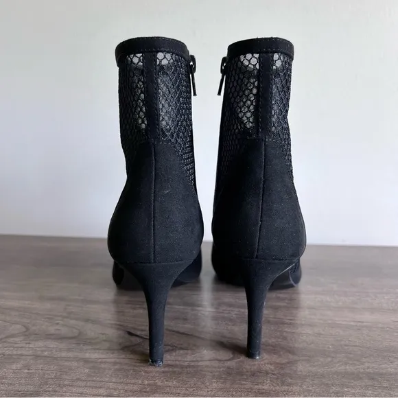 Alfani Jamari Women’s Black Mesh Stiletto Bootie Size 7.5 #B1194