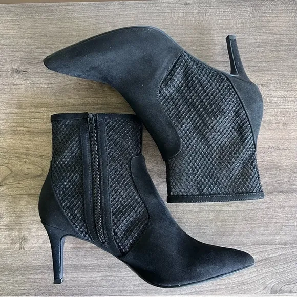 Alfani Jamari Women’s Black Mesh Stiletto Bootie Size 7.5 #B1194