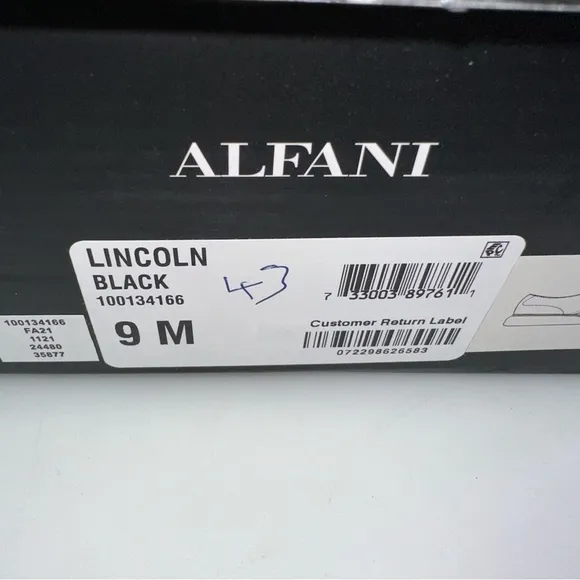 Alfani Lincoln Black Dress Shoes Size 9M