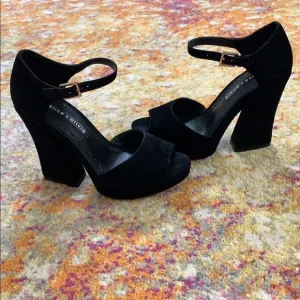 Alice and Olivia Black Seric Heels