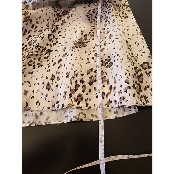 Alice   Olivia Scoop silk lace underlay dress size xs animal print