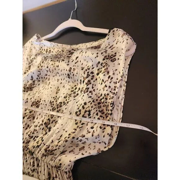Alice   Olivia Scoop silk lace underlay dress size xs animal print