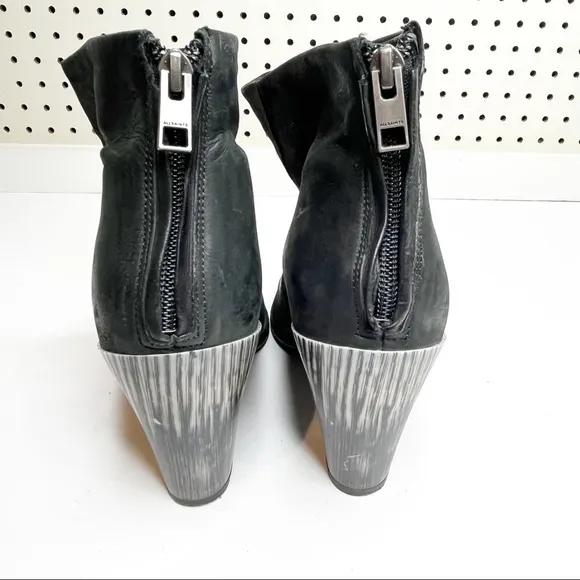 All Saints | Beau Ankle Boots Black Marble Heel
