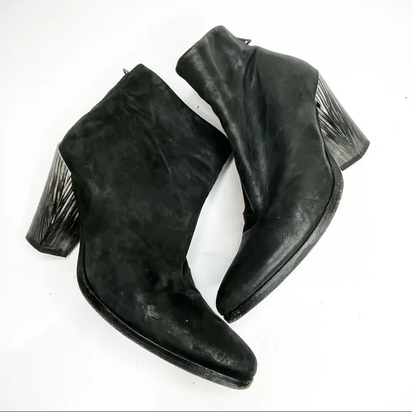 All Saints | Beau Ankle Boots Black Marble Heel