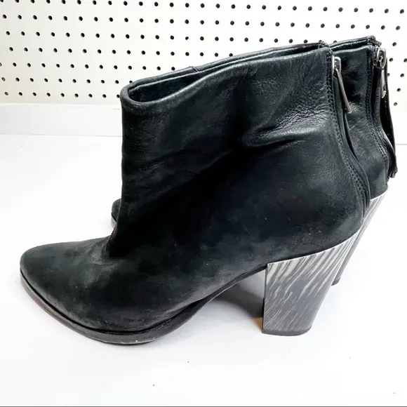 All Saints | Beau Ankle Boots Black Marble Heel