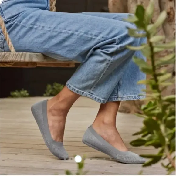 Allbirds Tree Breezer Grey Ballet Flat Slip on Women’s shoes size 7.5