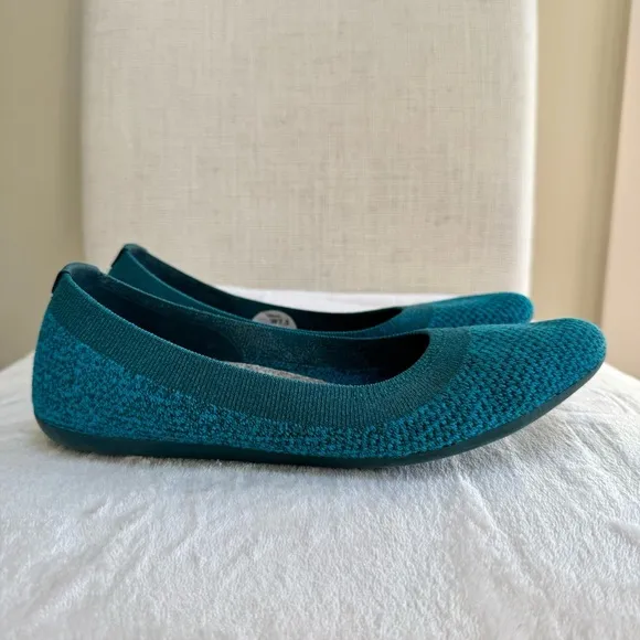 Allbirds Tree Breezers Ballet Flats Slip On Caribbean Blue Shoes Size 7.5