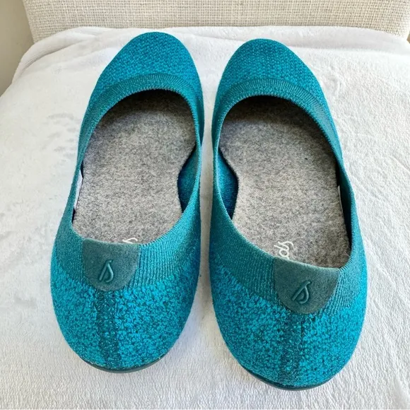 Allbirds Tree Breezers Ballet Flats Slip On Caribbean Blue Shoes Size 7.5