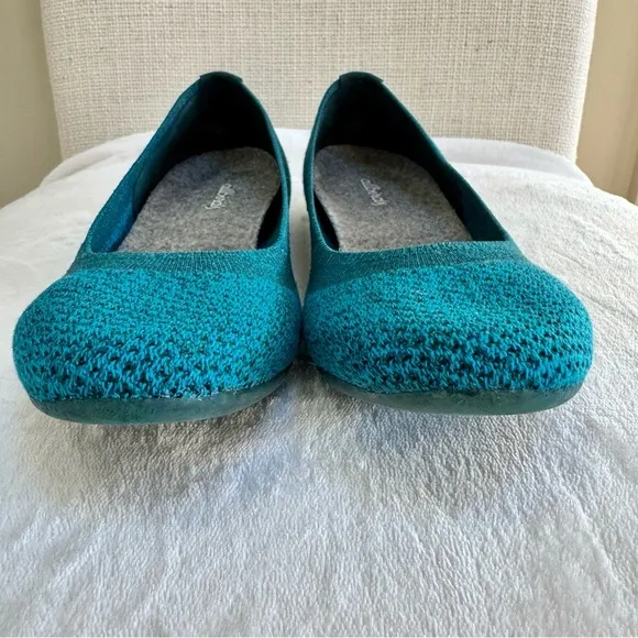Allbirds Tree Breezers Ballet Flats Slip On Caribbean Blue Shoes Size 7.5