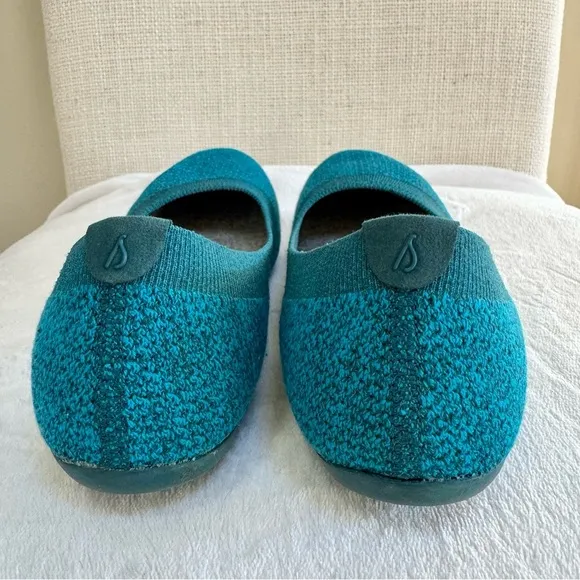 Allbirds Tree Breezers Ballet Flats Slip On Caribbean Blue Shoes Size 7.5