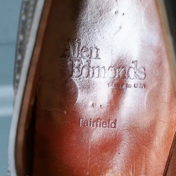 Allen Edmonds 11-D Fairhaven Black and Blue Mens Oxford Dress Shoes