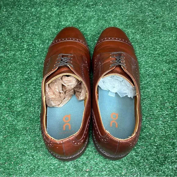 Allen Edmonds 3458 Benton Cap Toe Dress Shoes Brown Size 11 EEE Extra Wide