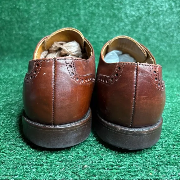Allen Edmonds 3458 Benton Cap Toe Dress Shoes Brown Size 11 EEE Extra Wide