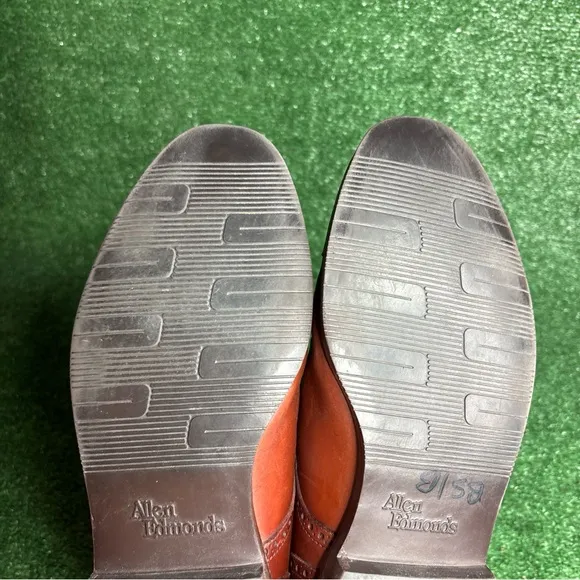 Allen Edmonds 3458 Benton Cap Toe Dress Shoes Brown Size 11 EEE Extra Wide