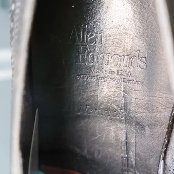 Allen Edmonds 9-D Neumok Blue Wingtip Oxford Mens Dress Shoes