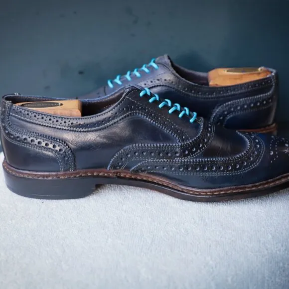 Allen Edmonds 9-D Neumok Blue Wingtip Oxford Mens Dress Shoes