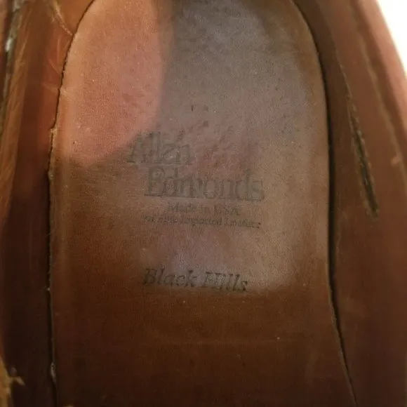 Allen Edmonds 9D BLACK HILLS Red Brown Leather Dress Shoes Lace Up