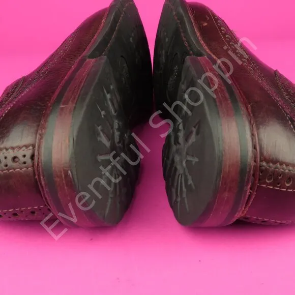 Allen Edmonds Aberdeen Longwing Pebble Grain Derby Dress Shoes in Brown 8.5 D